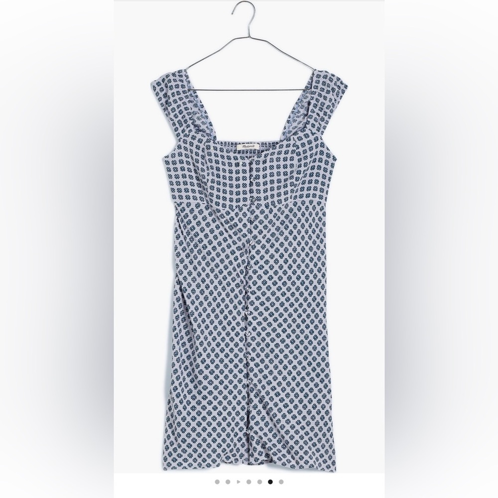 Madewell Cap Sleeve Button Up Mini Dress